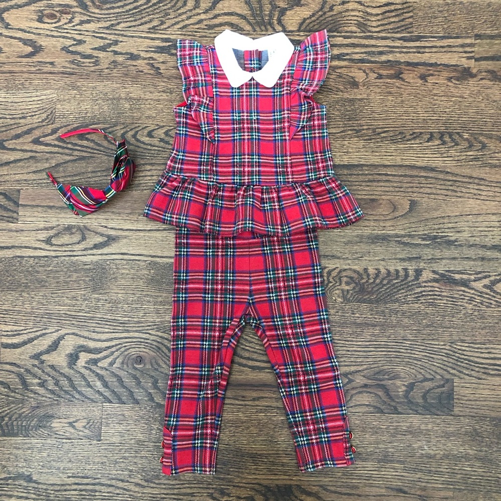 Christmas 🎄 Janie & Jack Plaid Outfit ❤️